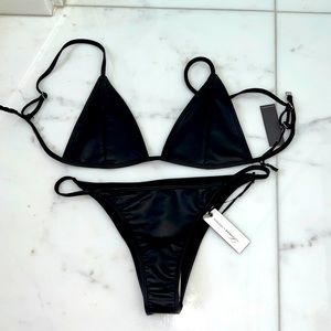 Lovers and Friends black nylon and spandex bikini